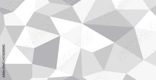 White Geometric Shape Pattern. Abstract Polygon Background. Technology Banner Wallpaper. Vector