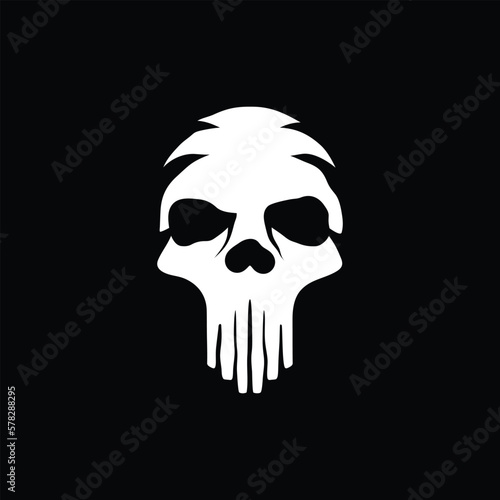 skull head logo icon design inspiration	