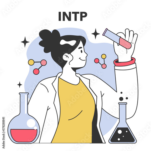 INTP MBTI type. Character with the introverted, intuitive, thinking, photo