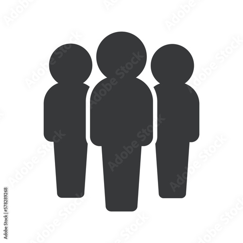 立っている3人の人のアイコン･ピクトグラム - チーム･集団のイメージ
