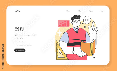 ESFJ MBTI type. Character with the extraverted, observant, feeling,