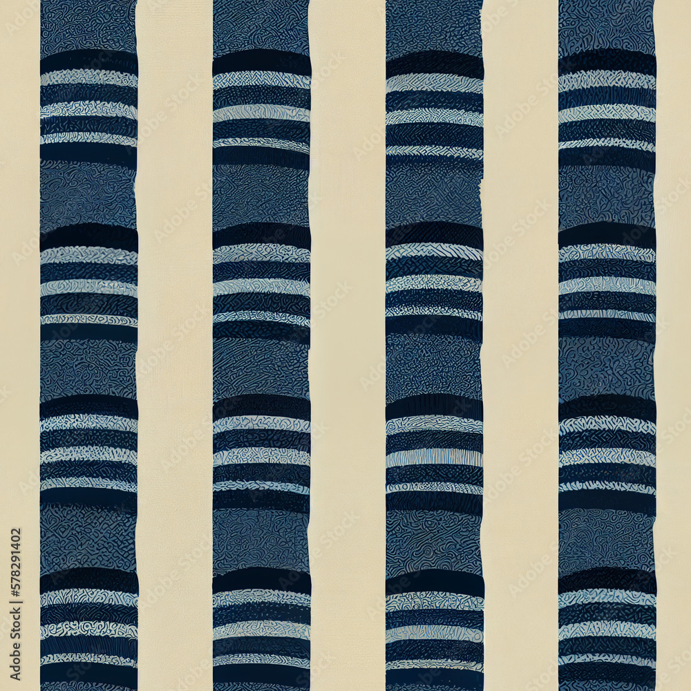 Obraz premium Seamless blue striped texture pattern. AI Generative Art.