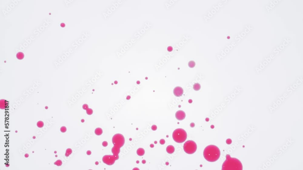 Pink inks drops on white background. Pink inks drops on white background.