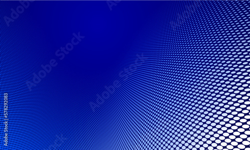 Dotted vector abstract background, dark blue dots in perspective flow, multimedia information theme, big data technology image, cool backdrop.