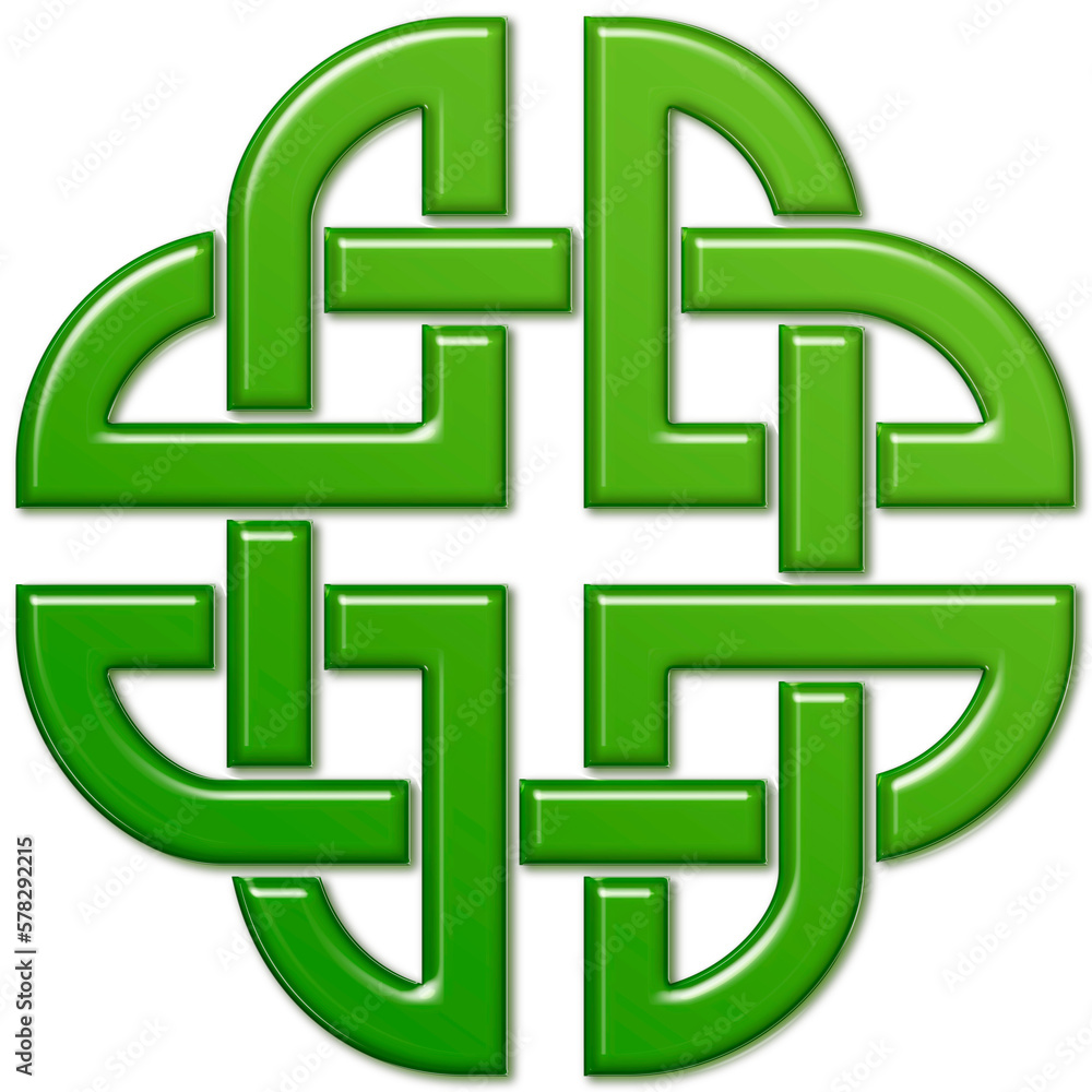 Celtic knot symbol, Irish green. Symbol made with Celtic knots to use in designs for St. Patrick's Day. Celtic knot symbol, Irish green. Symbol made with Celtic knots to use in designs for St. Patrick's Day.