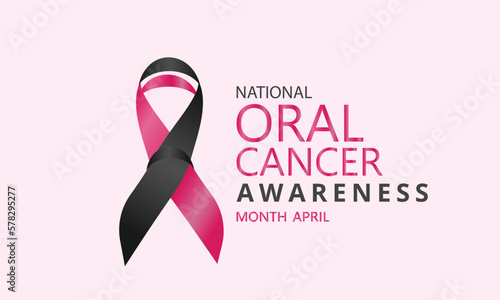 Oral Cancer Awareness Month. Template for background, banner, card, poster 
