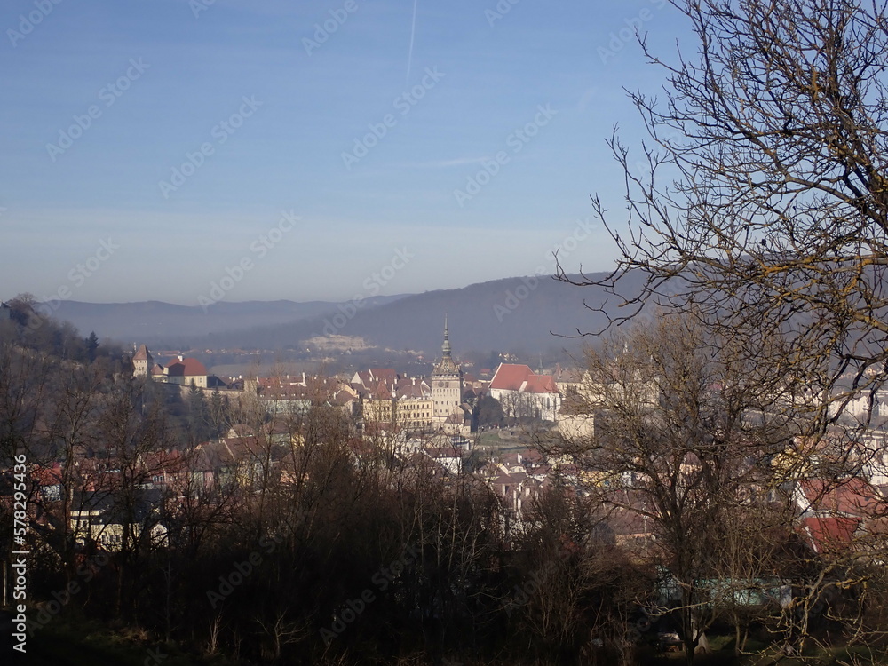 Rumania Sighisoara kandscape from hill