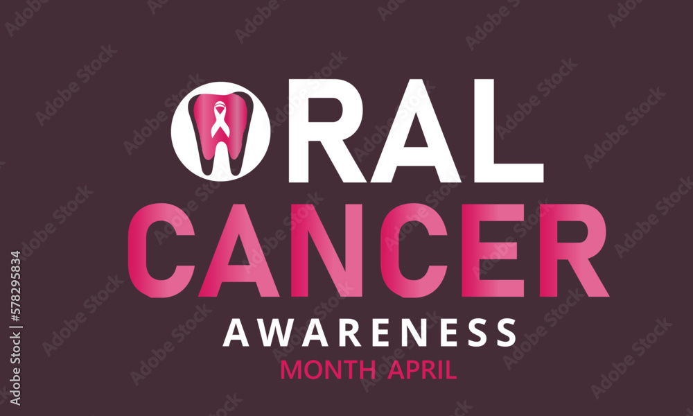 Oral Cancer Awareness Month. Template for background, banner, card, poster 