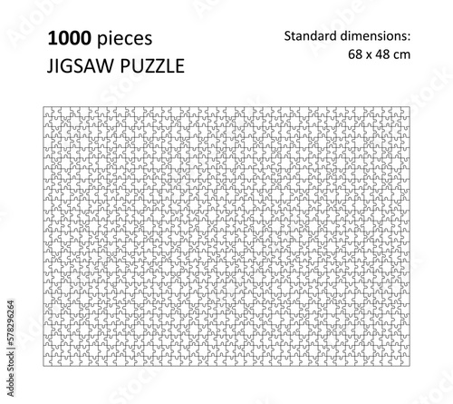 Jigsaw puzzle 1000 pieces blank template