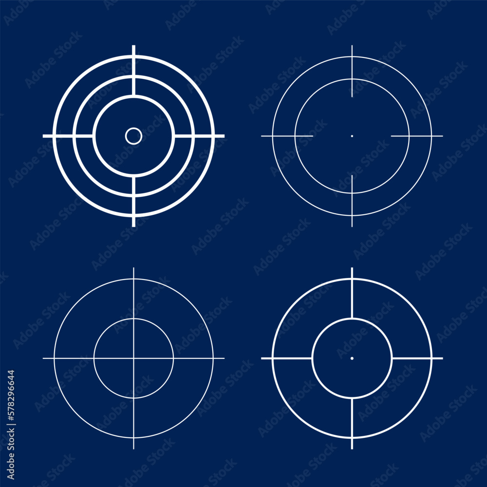 Crosshair icon set Crosshair icon set