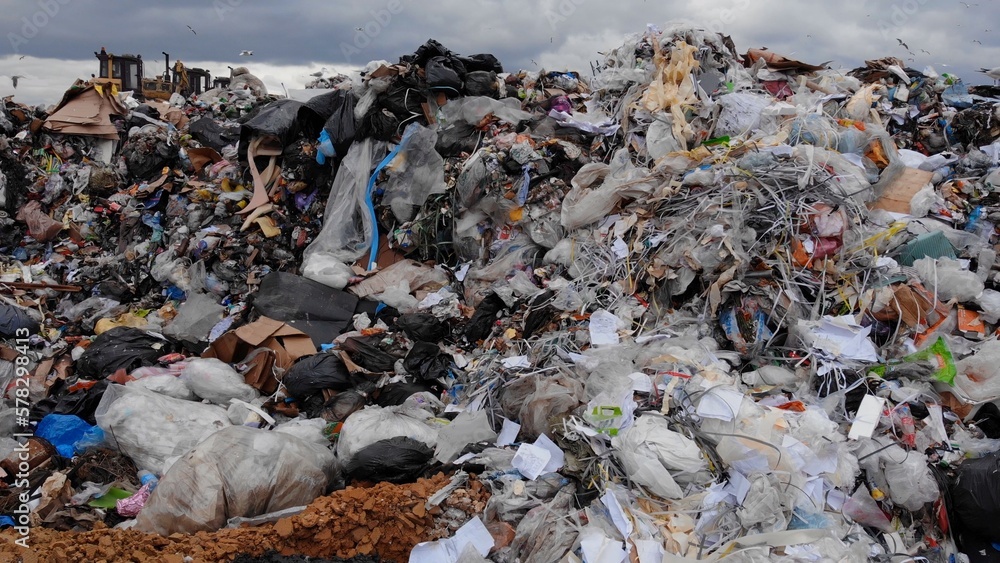 Large landfill near the metropolis in autumn. Large landfill near the metropolis in autumn.
