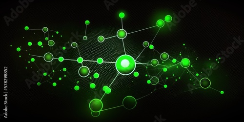 Green abstract background for design, generative ai