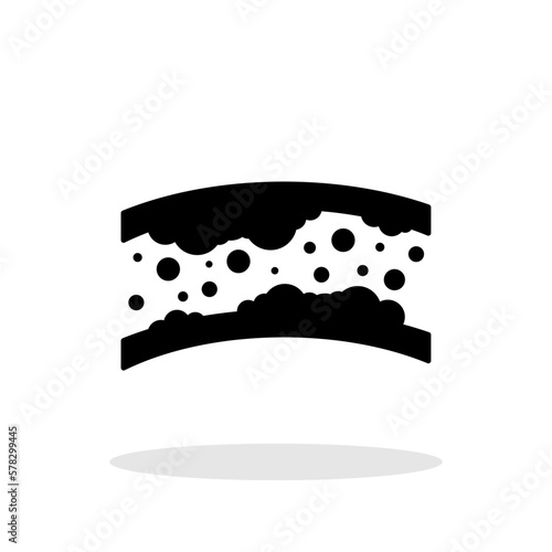 Cholesterol icon in flat style. Cholesterol symbol for your web site design, logo, app, UI Vector EPS 10.