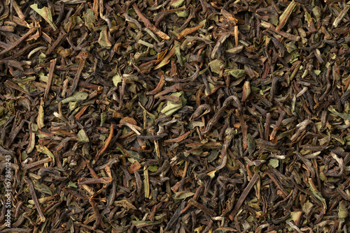 Organic Nepal Oolong Jun Chiyabari dried tea leaves full frame