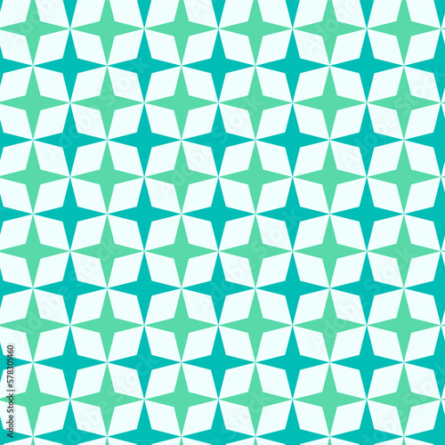 Mid Century retro atomic starbursts in green and teal seamless pattern. For backgrounds, textile , fabric and home decor 