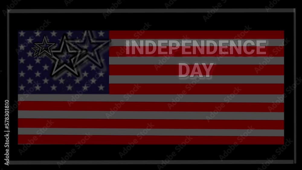 illustration of USA independence day with American flag and flickering stars illustration of USA independence day with American flag and flickering stars