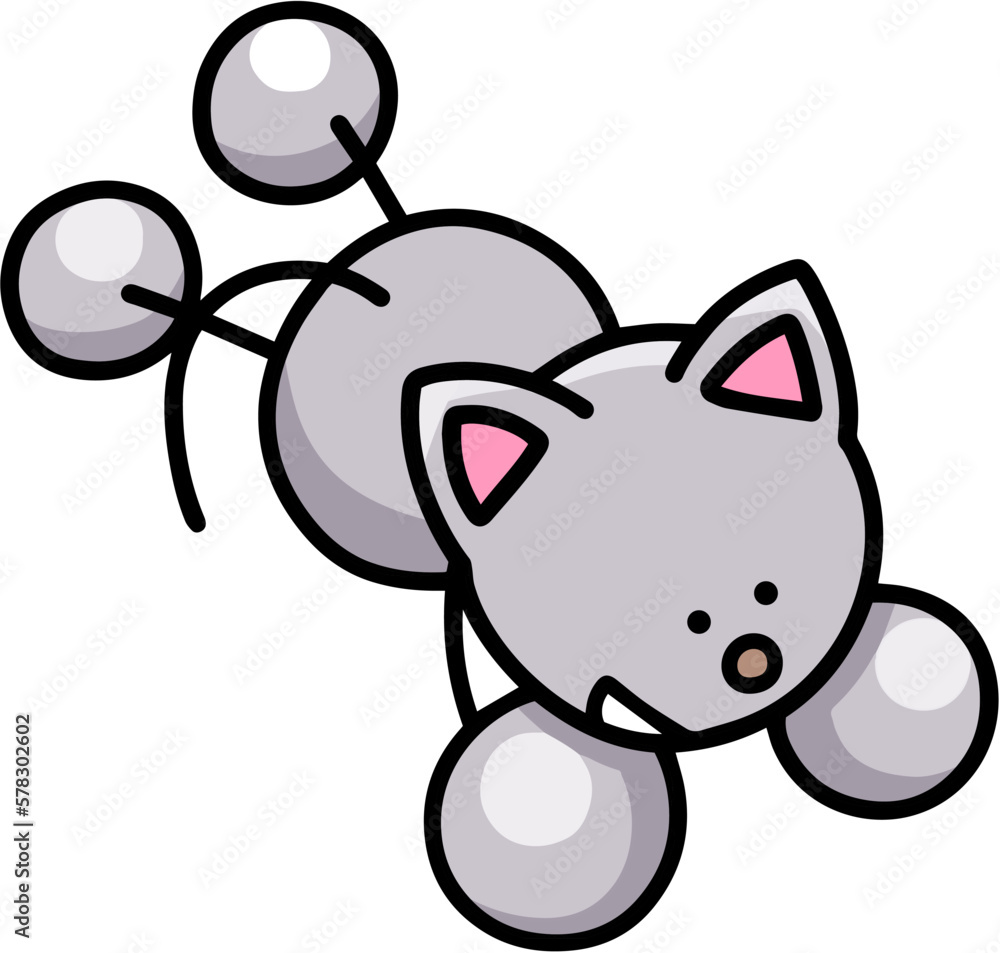 寝そべるにゃんまるのイラスト 猫 寝そべるにゃんまるのイラスト 猫