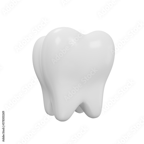 tooth icon 3D illustration medical assets