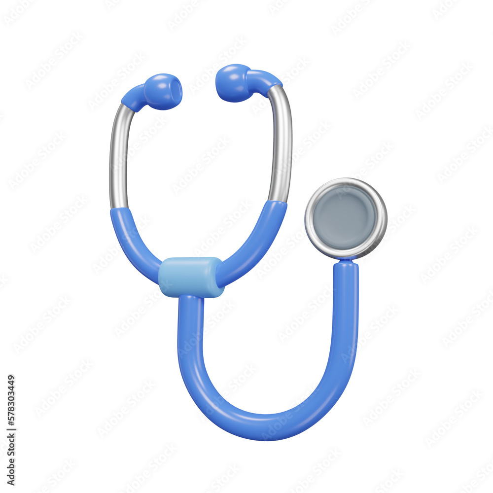 stethoscope icon 3D illustration medical assets stethoscope icon 3D illustration medical assets