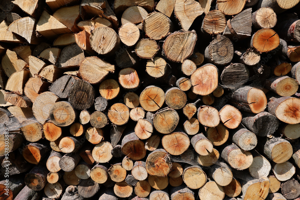 stack of firewood prepared for winter stack of firewood prepared for winter