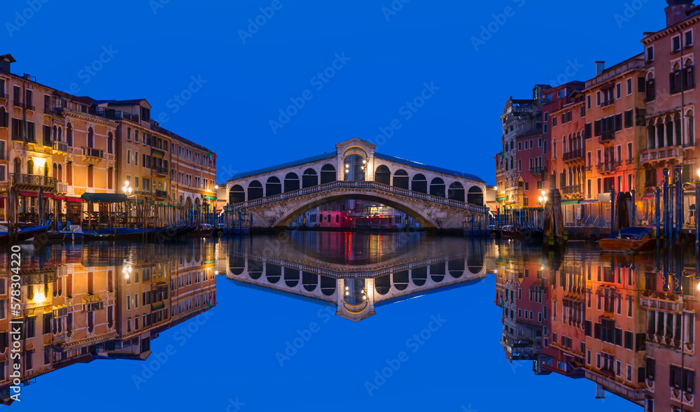 Rialto bridge in Venice. Italy