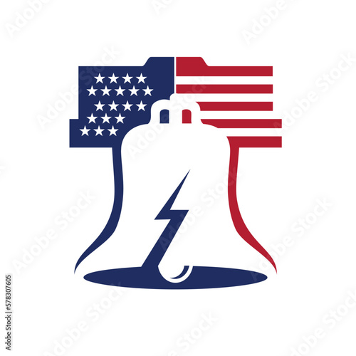 liberty bell logo vector
