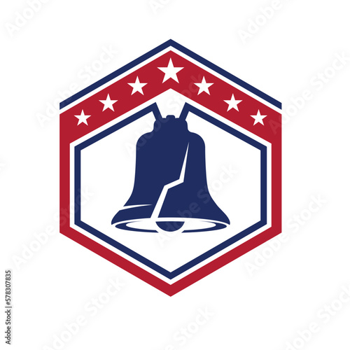 liberty bell logo vector