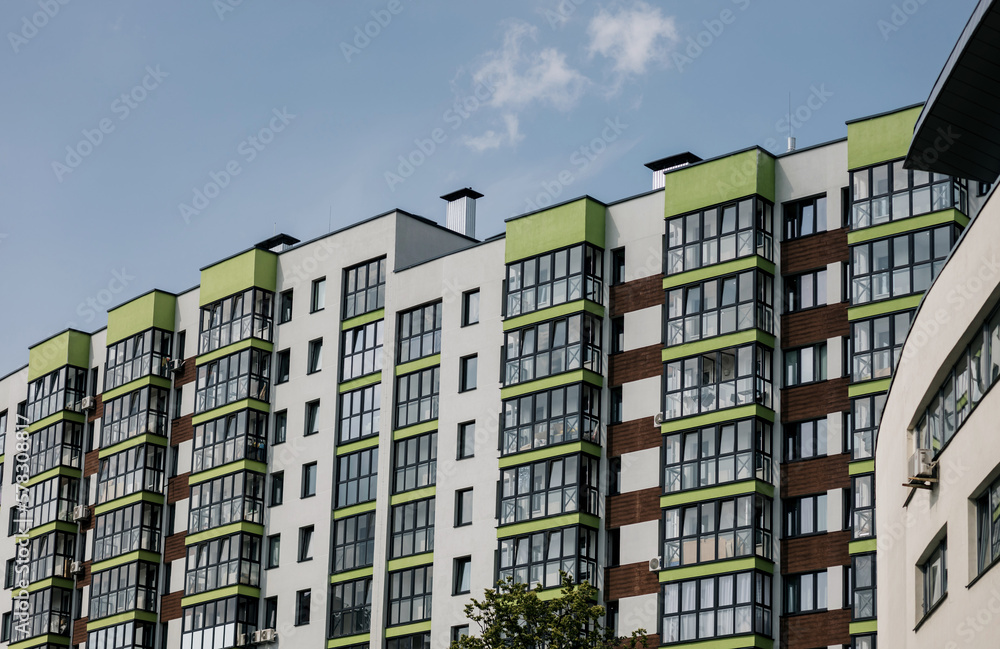 Apartment building on a sunny summer day Apartment building on a sunny summer day