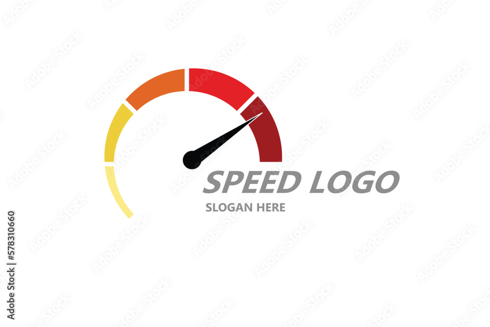 Speed Logo Icon Design Vector.Speed of flaming speedometer for racing event. Speed Logo Icon Design Vector.Speed of flaming speedometer for racing event.