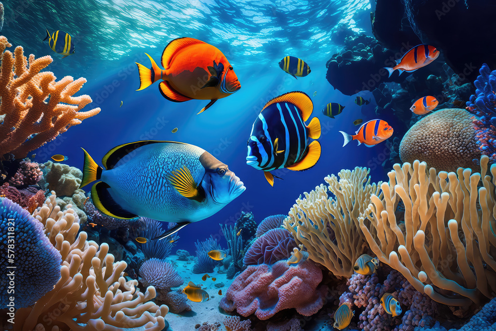 Animals Of The Underwater Sea World Ecosystem Colorful Tropical Fish Animals Of The Underwater Sea World Ecosystem Colorful Tropical Fish