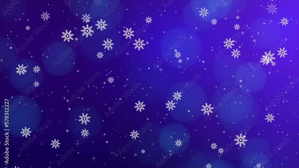 The Snow Background motion graphics features a blue background with shimmering white snow flakes falling down. The Snow Background motion graphics features a blue background with shimmering white snow flakes falling down.
