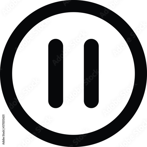 Pause button Vector Icon Design Illustration