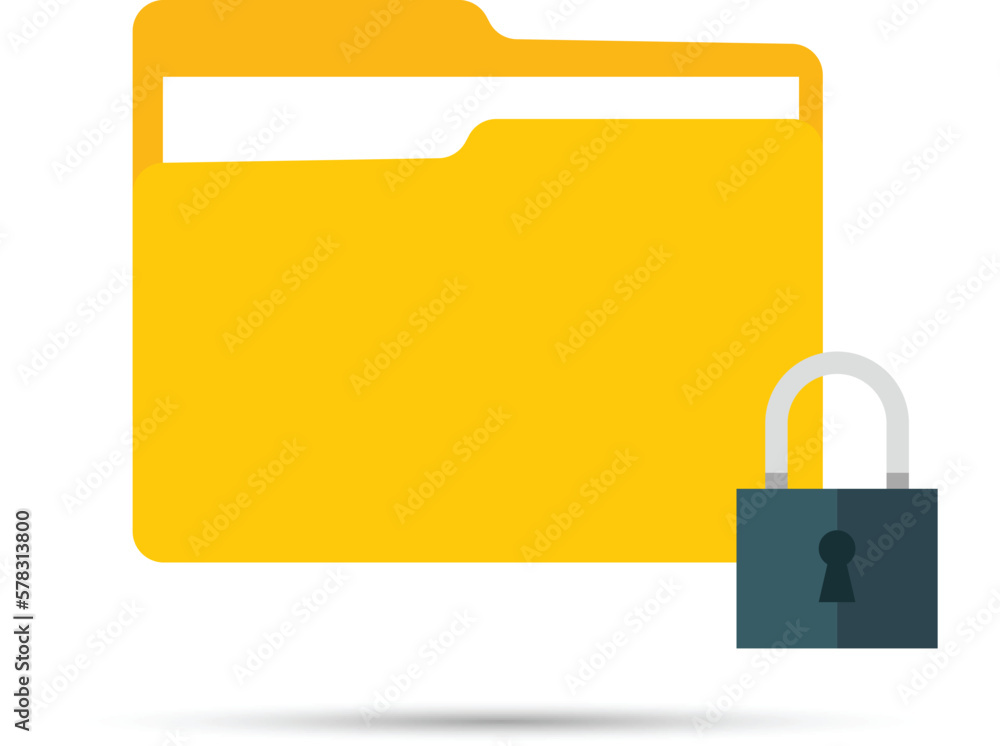 Folder icon with lock secret security document directory encryption technology icon