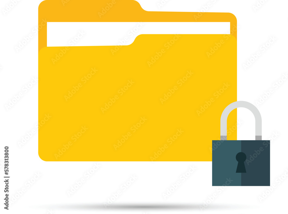 Folder icon with lock secret security document directory encryption technology icon Folder icon with lock secret security document directory encryption technology icon