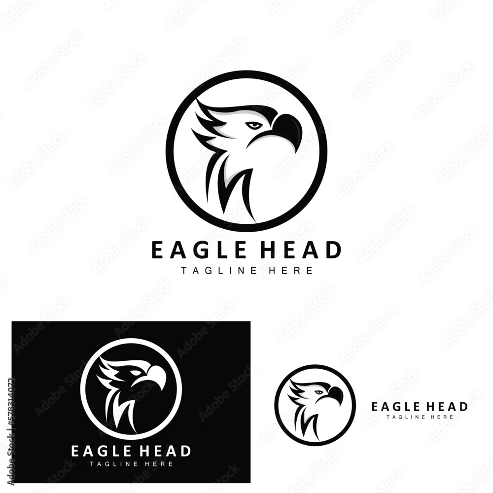 Eagle Head Logo Design, Flying Feather Animal Wings Vector, Product Brand Icon Illustration Eagle Head Logo Design, Flying Feather Animal Wings Vector, Product Brand Icon Illustration