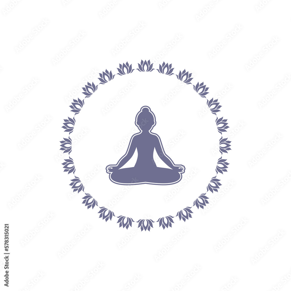 Meditation. Yoga pose icon. Silhouettes isolated on transparent background Meditation. Yoga pose icon. Silhouettes isolated on transparent background