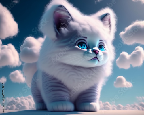 clouds in shape of cute kit...