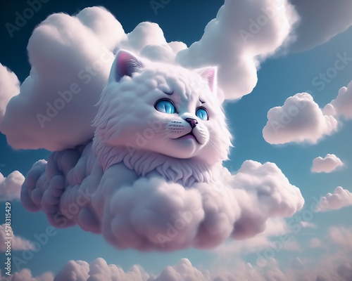 clouds in shape of cute kit...