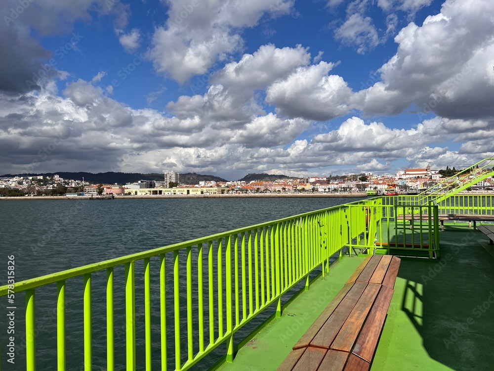 View from a green ferry 