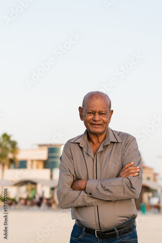 Portrait of senior man looking at camera © sashapritchard