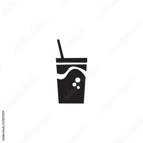Fast Food icon vector, Plastic glass icon for app web logo banner poster icon - SVG File