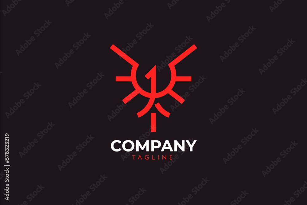 Modern dragon logo design. modern, minimalist, icon, Vector Modern dragon logo design. modern, minimalist, icon, Vector