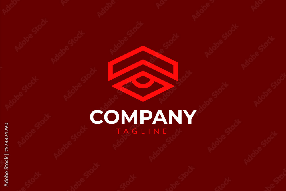 Modern geometric eye logo design. modern, minimalist, icon, Vector Modern geometric eye logo design. modern, minimalist, icon, Vector