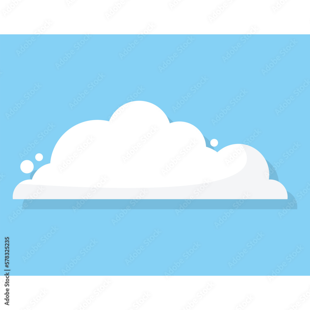 White Cloud Icon in trendy flat style isolated on blue background. Cloud symbol for your web site design, logo, app. Vector illustration White Cloud Icon in trendy flat style isolated on blue background. Cloud symbol for your web site design, logo, app. Vector illustration
