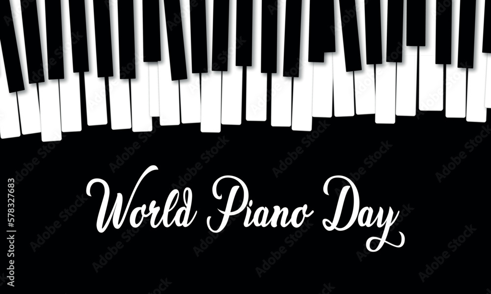 Fototapeta premium World piano day, world piano day march 29 vector illustration