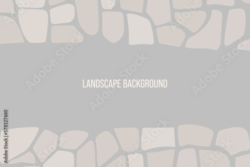 Natural stone path. Garden landscape design. Vector.
