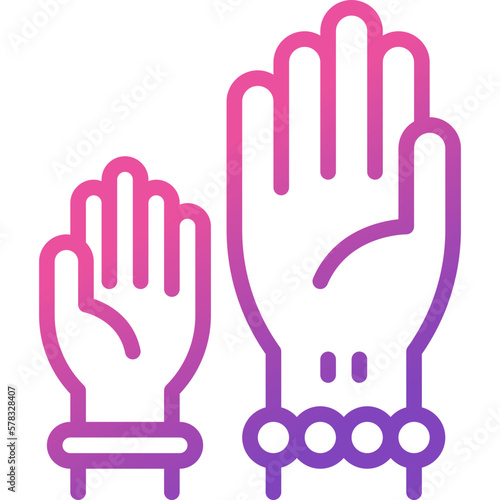 protest gradient line icon