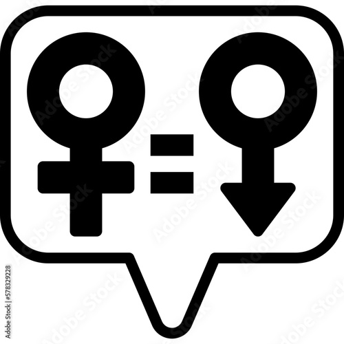 equality solid line icon
