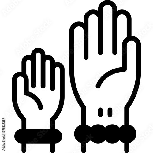 protest solid line icon