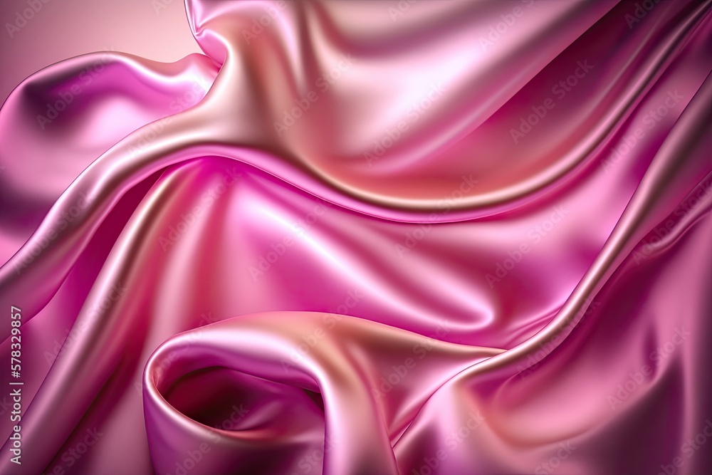 Obraz premium Pink silk satin abstract background (AI generated)
